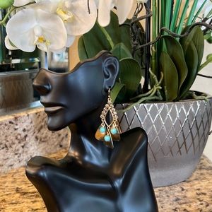 Alfani Gold and Turquoise Hypoallergenic Earrings